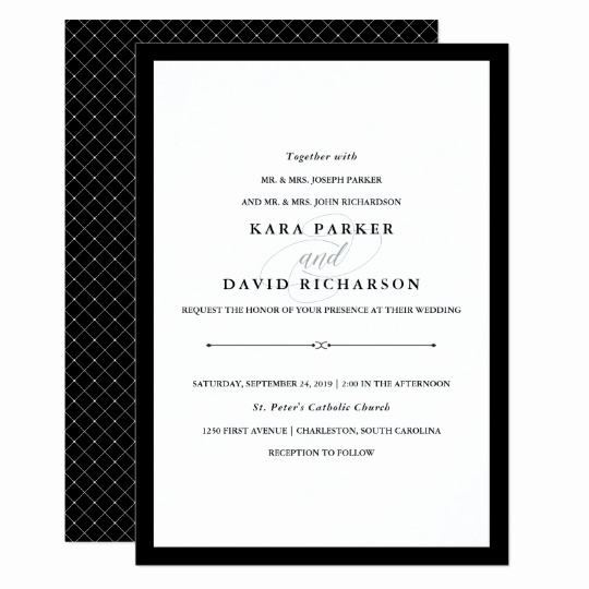 Black and White Invitation Awesome Elegant Couture