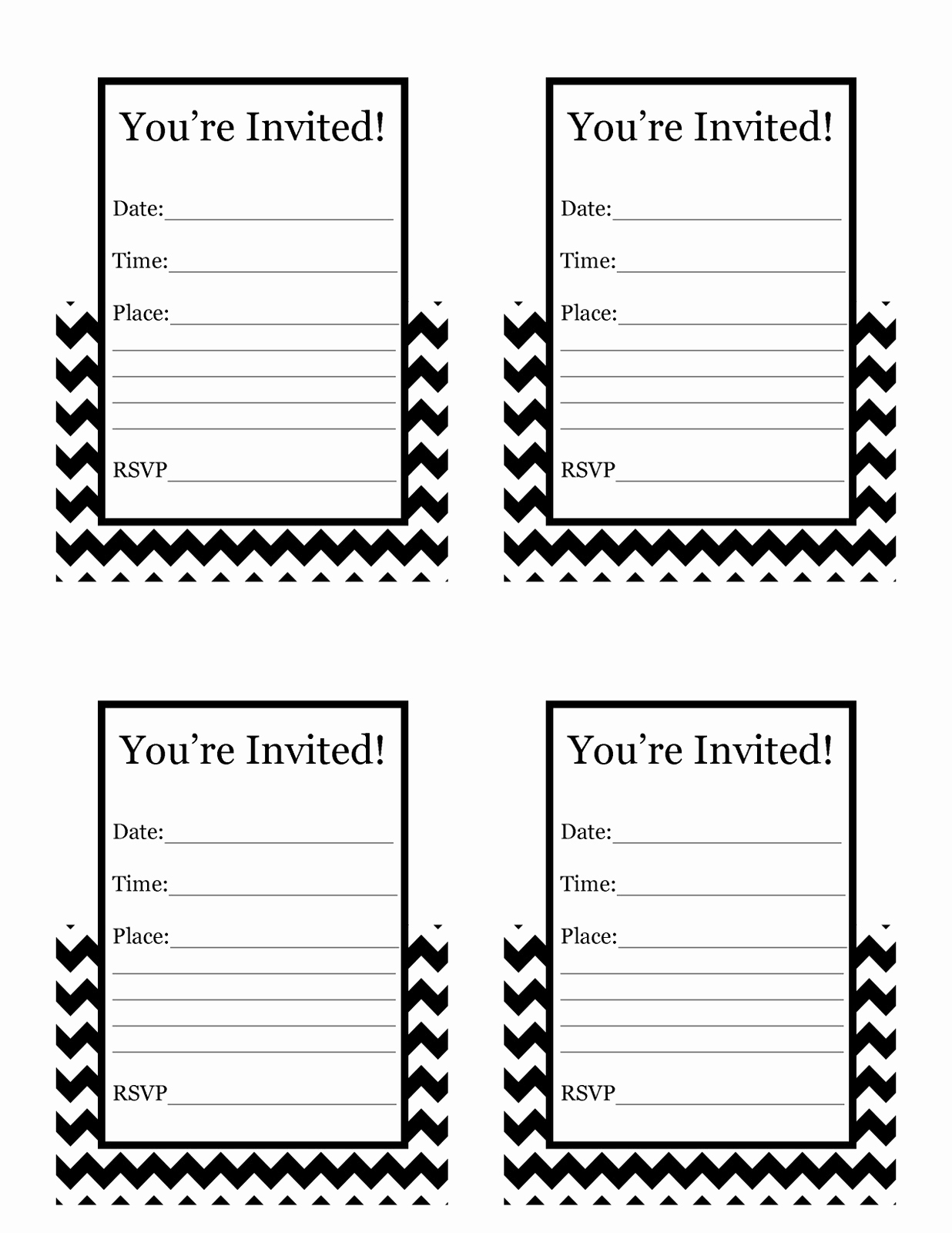 Black and White Invitation Template Fresh Blank Circus Invitations Templates Free Clipart Best
