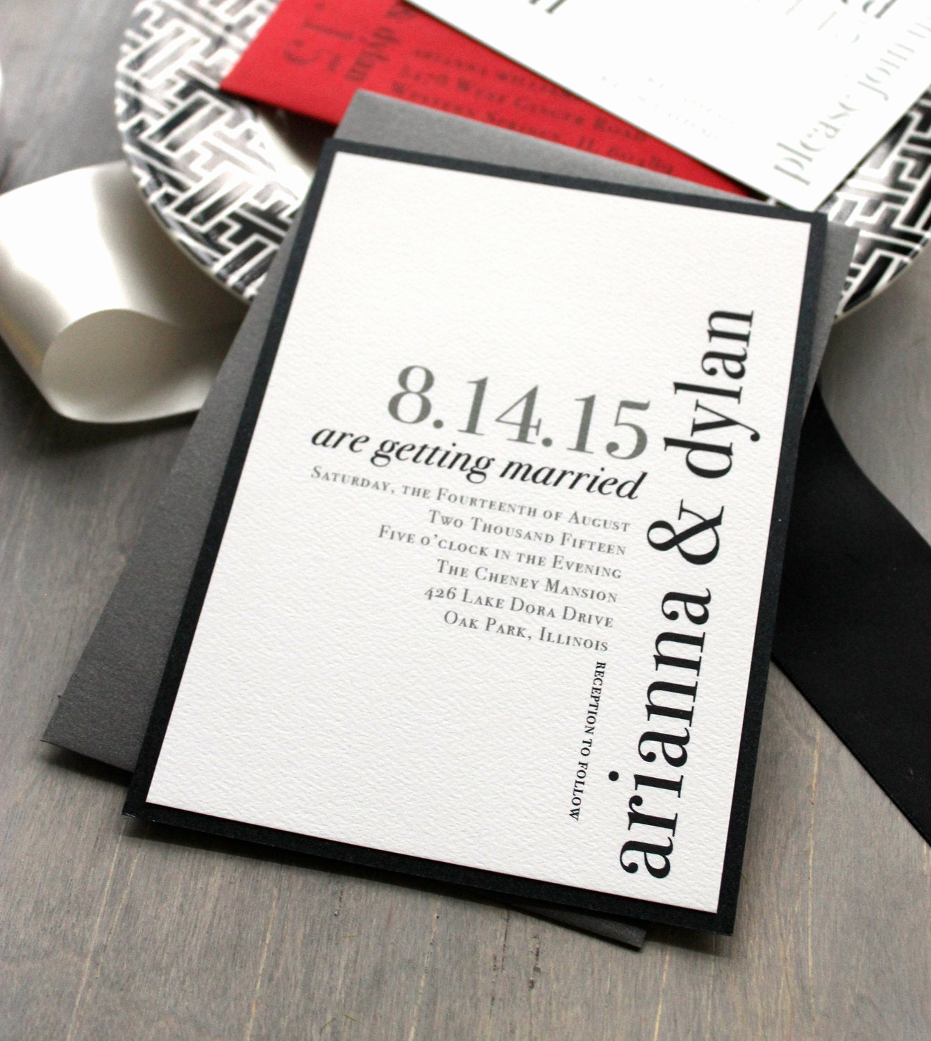 Black and White Wedding Invitation Lovely Modern Wedding Invitations Wedding Invitation Urban Chic
