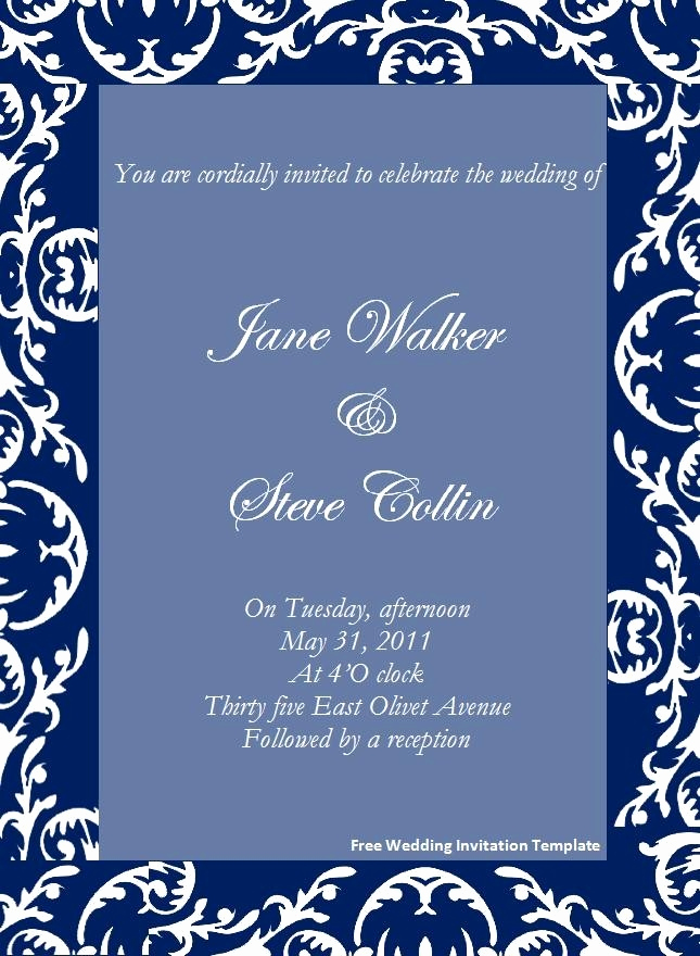 Blank Invitation Templates Free Download Elegant Blank Wedding Invitation Cards Templates Free Download