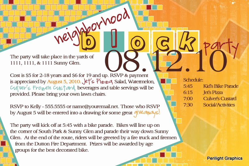 block party invitations