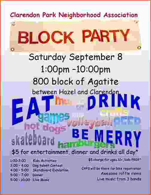 Block Party Invitation Template New 4 Block Party Flyer Template Bookletemplate