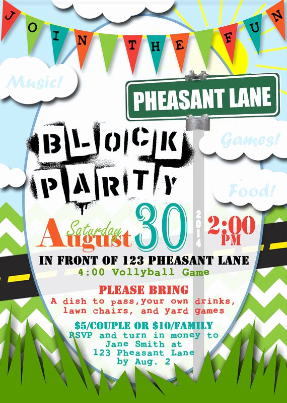 Block Party Invitation Templates Inspirational 25 Best Ideas About Block Party Invites On Pinterest