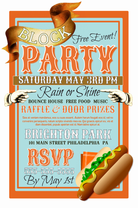 Block Party Invitation Templates Luxury Block Party Template