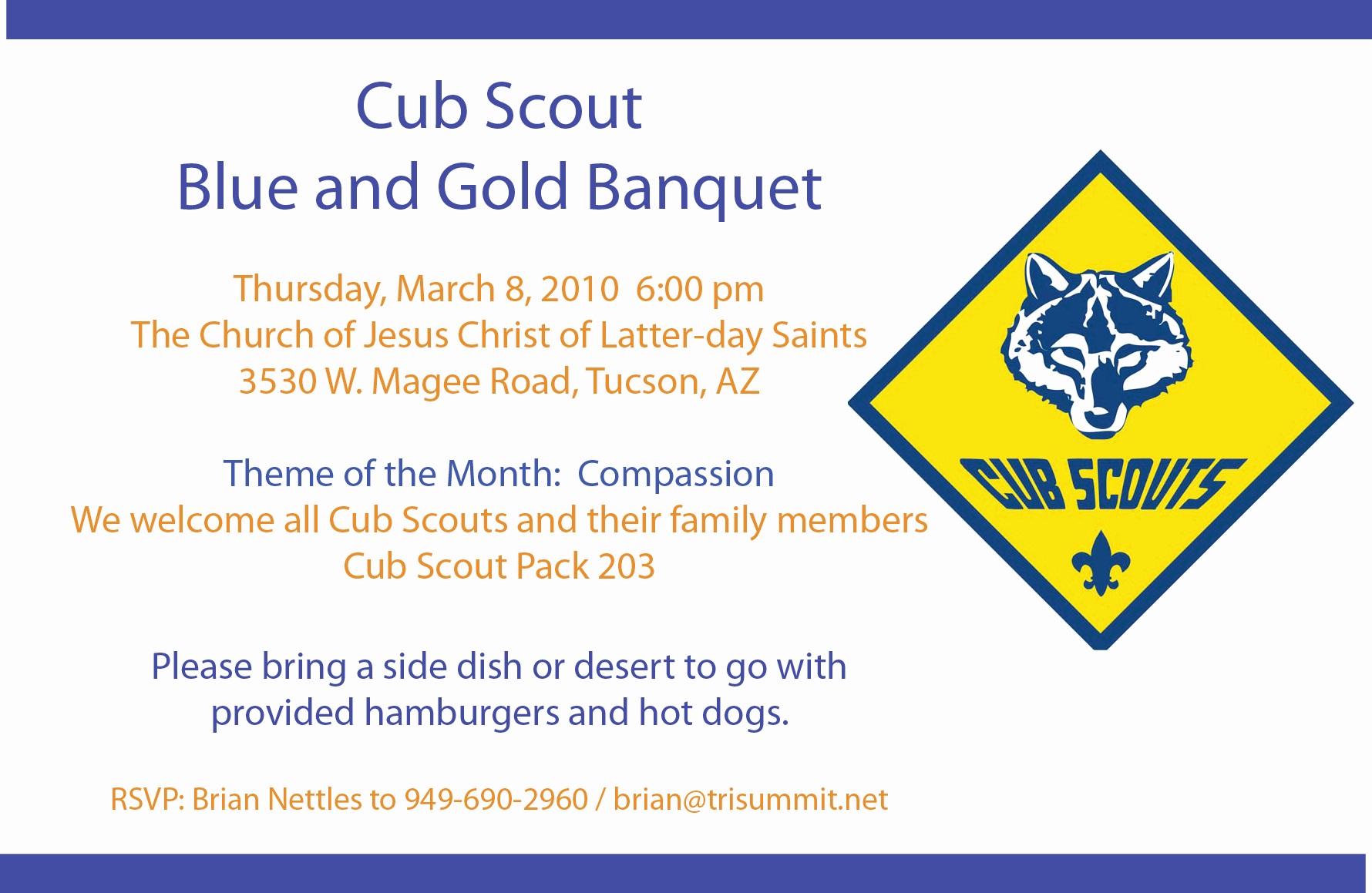 Blue and Gold Invitation Template Beautiful Search Results for “cub Scout Blue and Gold Banquet Ideas