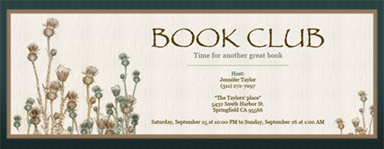 Book Club Invitation Wording Elegant Invitations Free Ecards and Party Planning Ideas From Evite