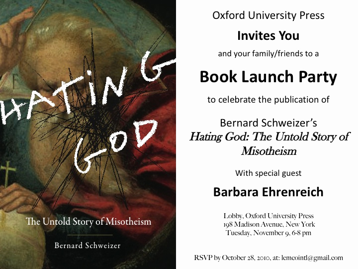 book launch party for bernard schweizer