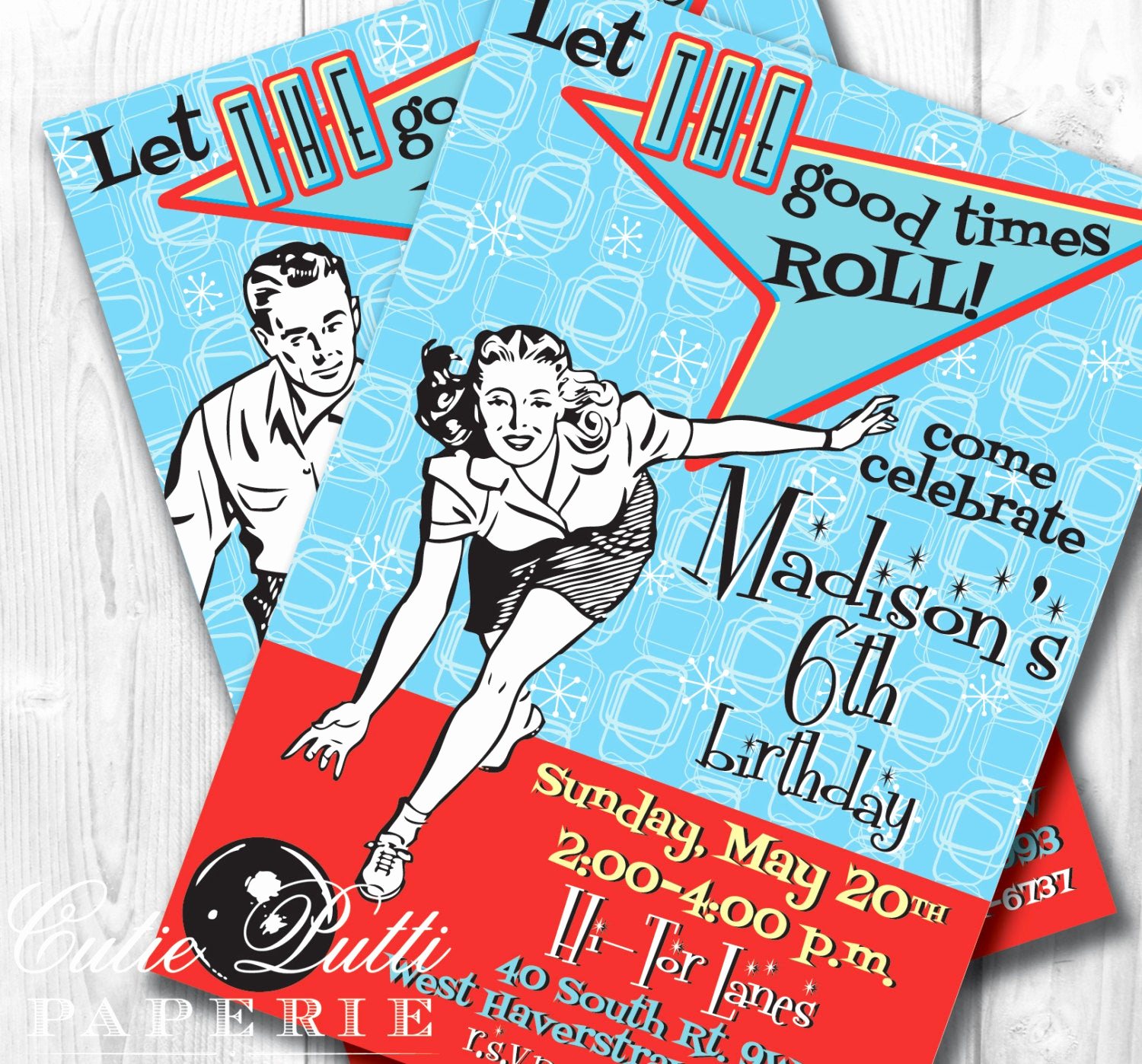 Bowling Birthday Party Invitation Unique Bowling Party Invitations Printable Custom Invitations by