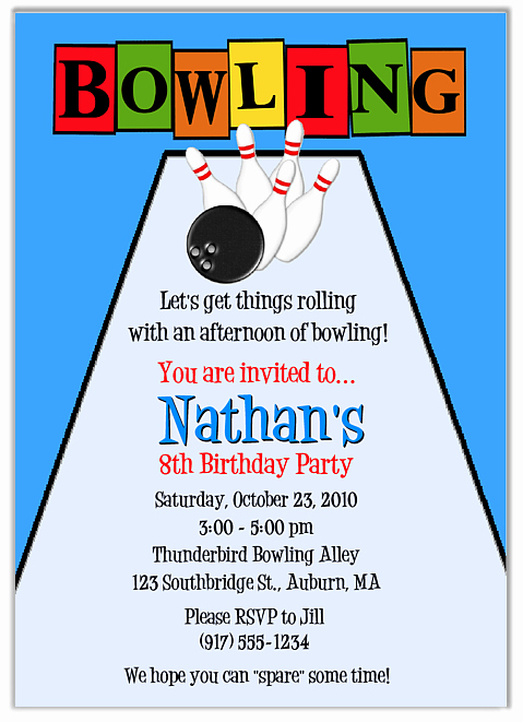 Bowling Birthday Party Invitation Unique Free Free Printable Bowling Party Invitation Templates
