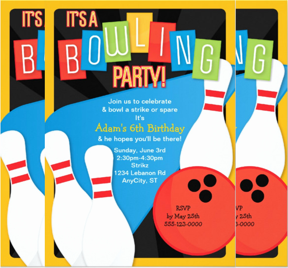 Bowling Invitation Template Free Best Of 23 Kids Invitation Templates Psd Ai Word Eps