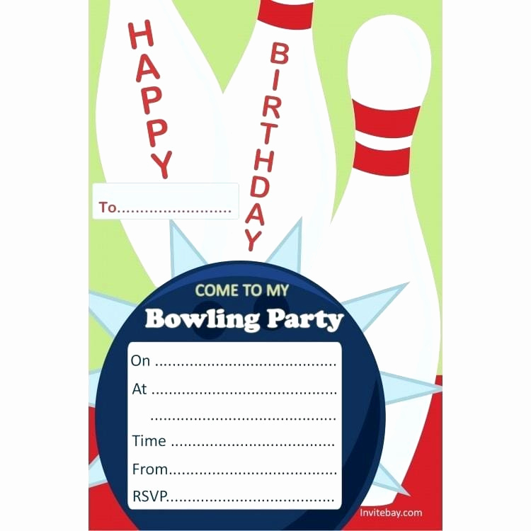 Bowling Invitation Template Free Lovely Bowling Party Invitation Templates Free