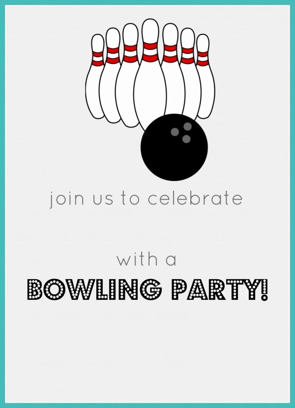 Bowling Invitation Template Free New Free Printable Bowling Birthday Party Invitation