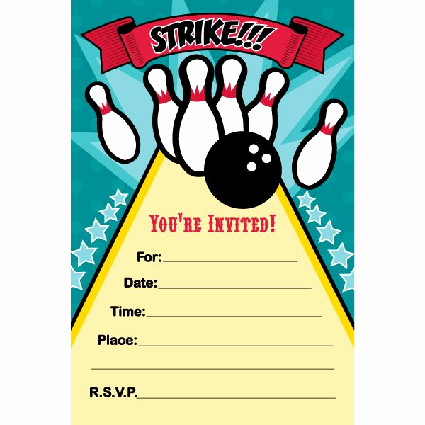 Bowling Party Invitation Template New 7 Best Bowling 12 Images On Pinterest