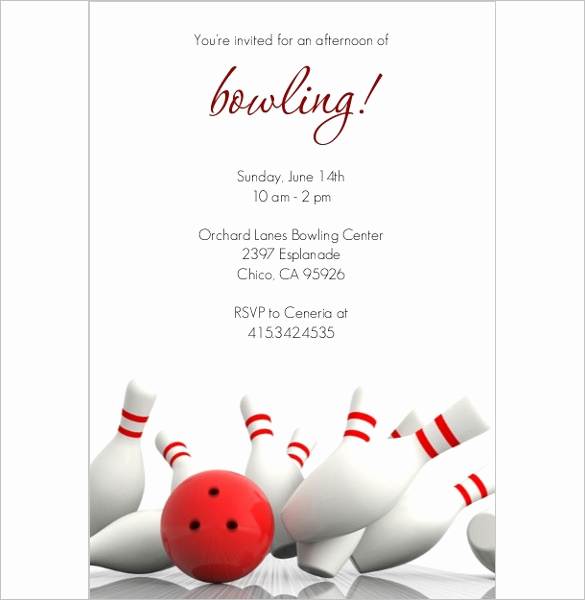 Bowling Party Invitation Templates Free Beautiful 24 Outstanding Bowling Invitation Templates &amp; Designs