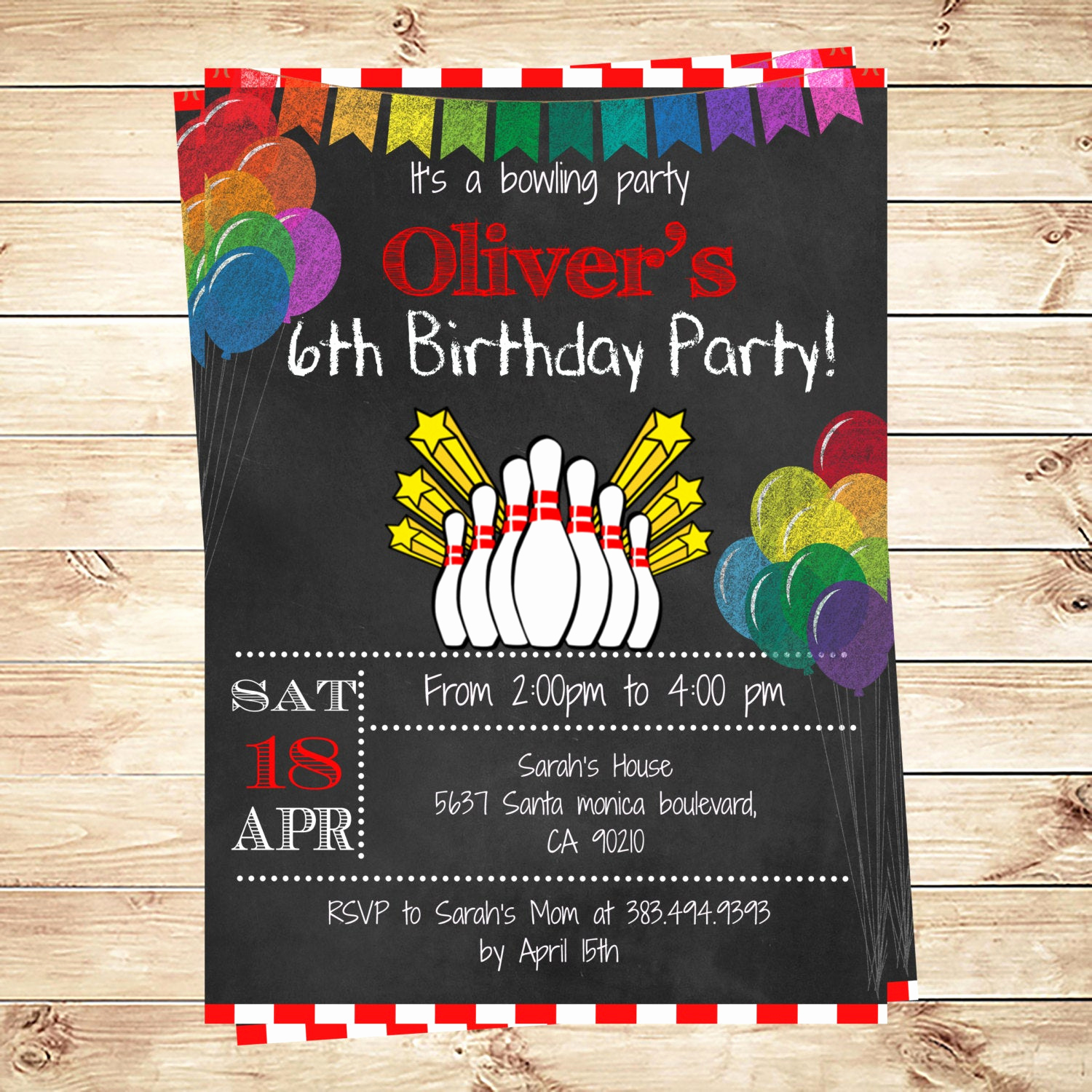Bowling Party Invitation Templates Luxury Printable Bowling Birthday Party Invitation Boy Bowling