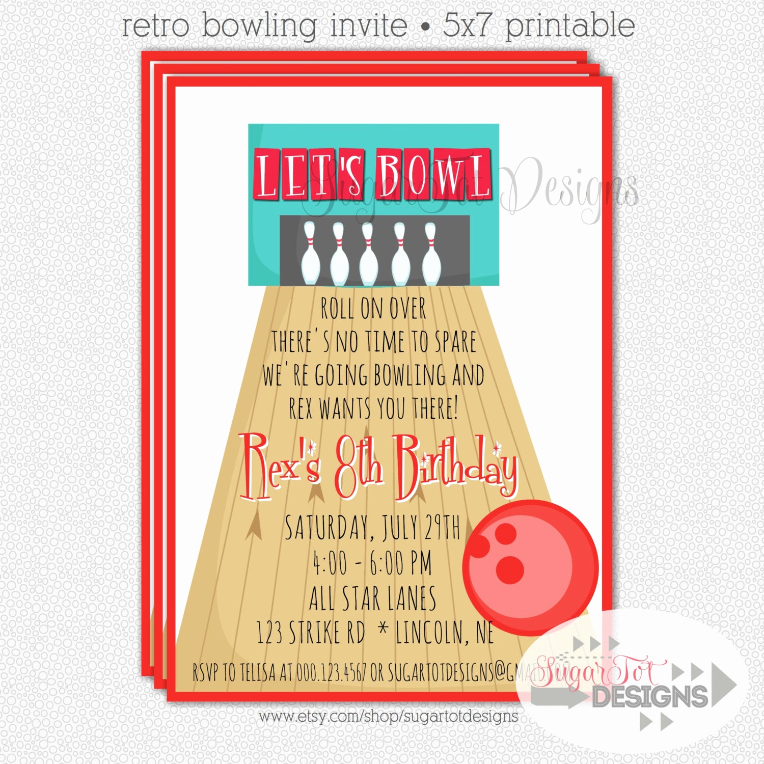 Bowling Party Invitation Wording Beautiful Bowling Party Invitation Retro Bowling Party by