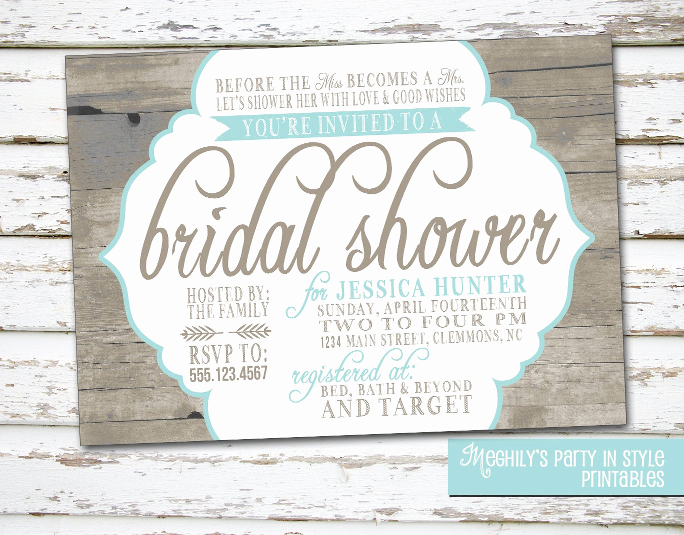 Bridal Shower Invitation Ideas Elegant Country Rustic theme Bridal Shower Invitation by Meghilys