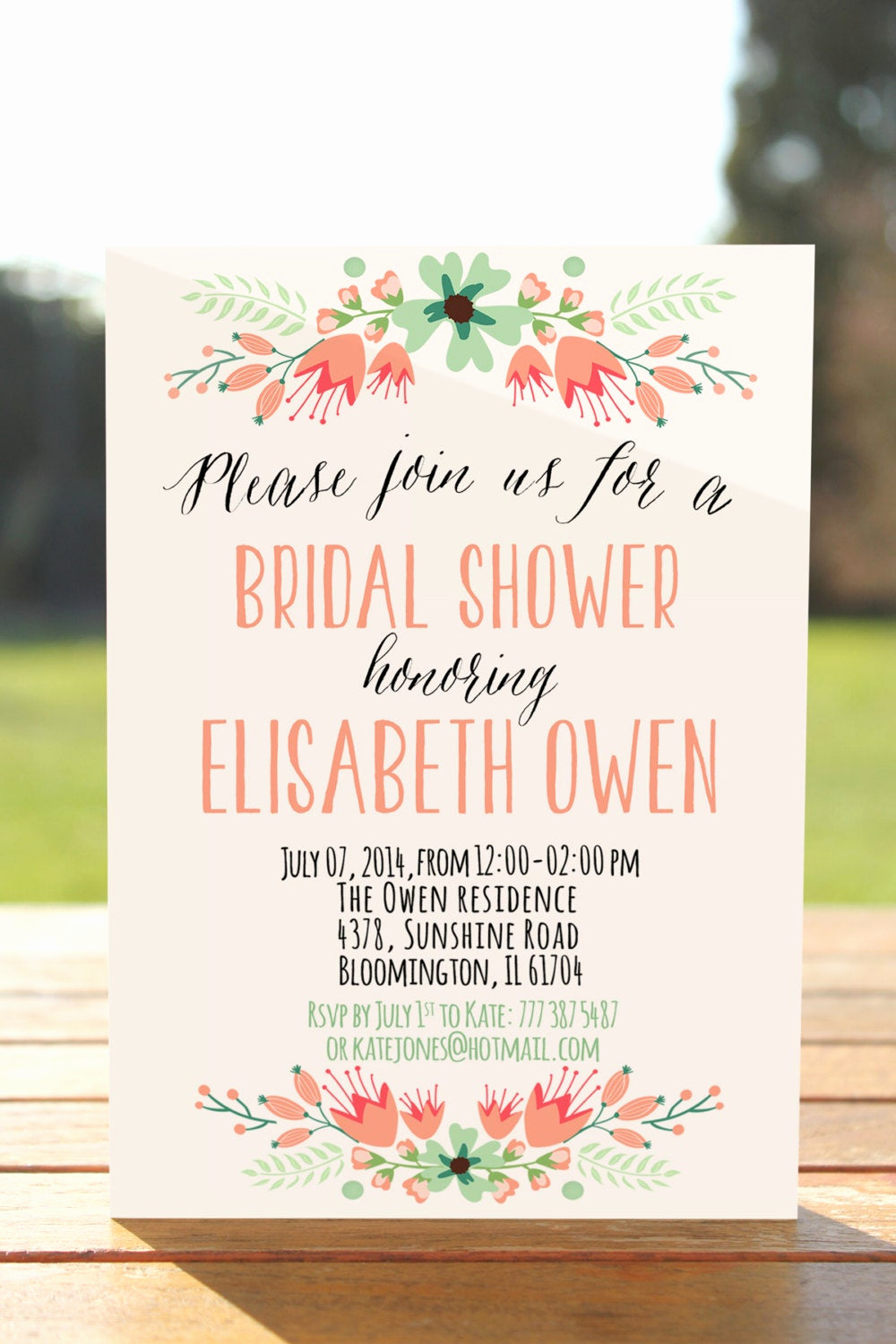 Bridal Shower Invitation Ideas Lovely Rustic Bridal Shower Invitation Floral Bridal Shower Invite
