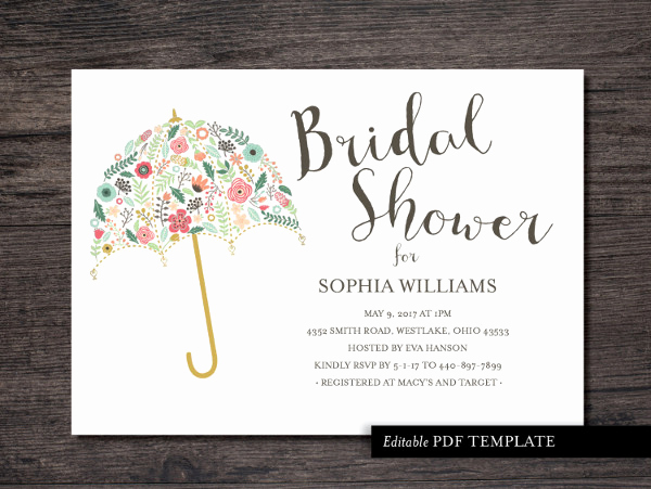 Bridal Shower Invitation Template Free Fresh 26 Bridal Shower Invitation Templates Word Psd Ai