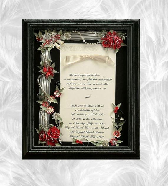 Bridesmaid Invitation Box Ideas Elegant Framed Wedding Invitation Wedding Shadow Box Wedding T
