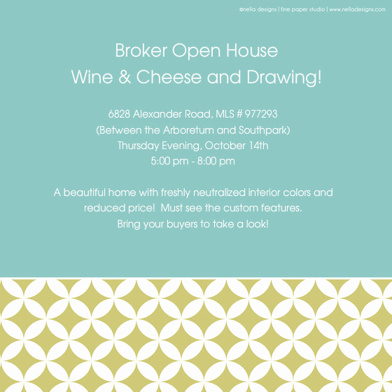 Broker Open House Invitation Elegant Wine and Cheese Open House Line Invitations &amp; Cards by