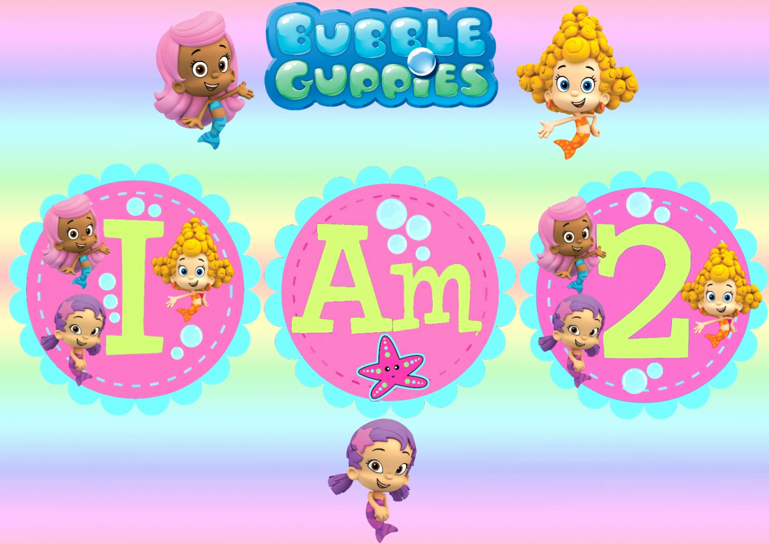 Bubble Guppies Invitation Template Free Fresh Etsy Your Place to and Sell All Things Handmade