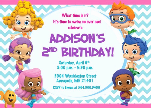 Bubble Guppies Invitation Template Free Inspirational Free Printable Bubble Guppies Birthday Invitations – Free