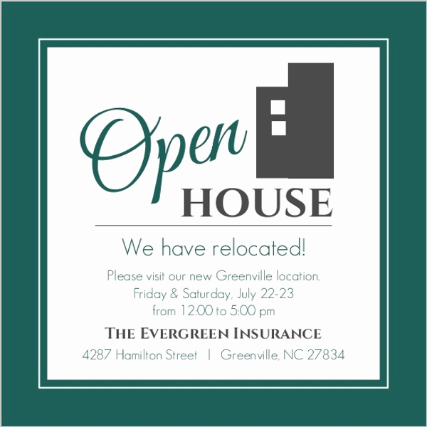 Business Open House Invitation Elegant Modern Everygreen Business Open House Invitation