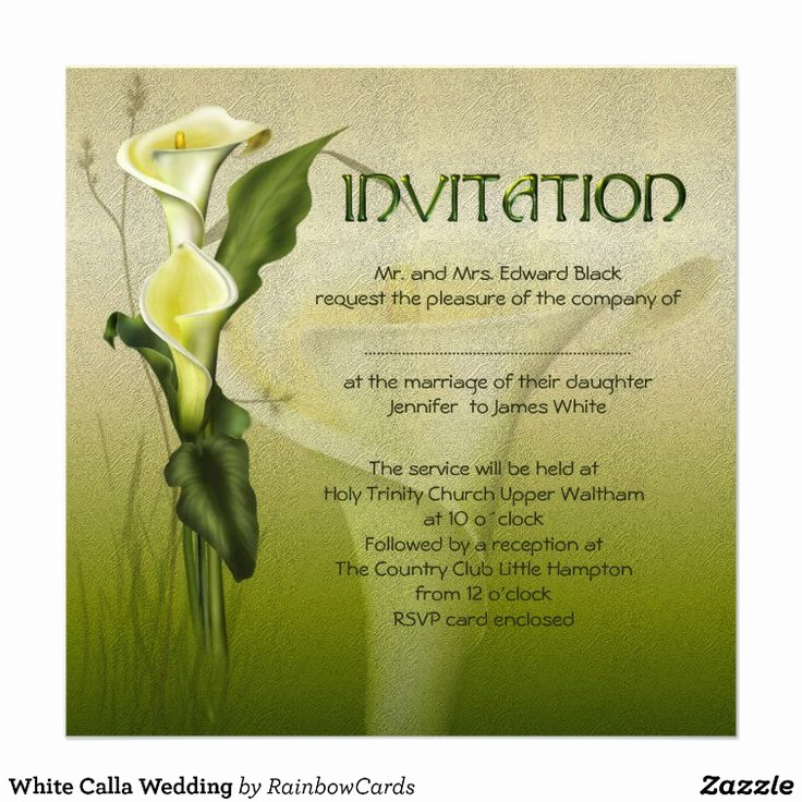 Calla Lily Wedding Invitation Luxury 19 Best Calla Lily Wedding Invitations Images On Pinterest