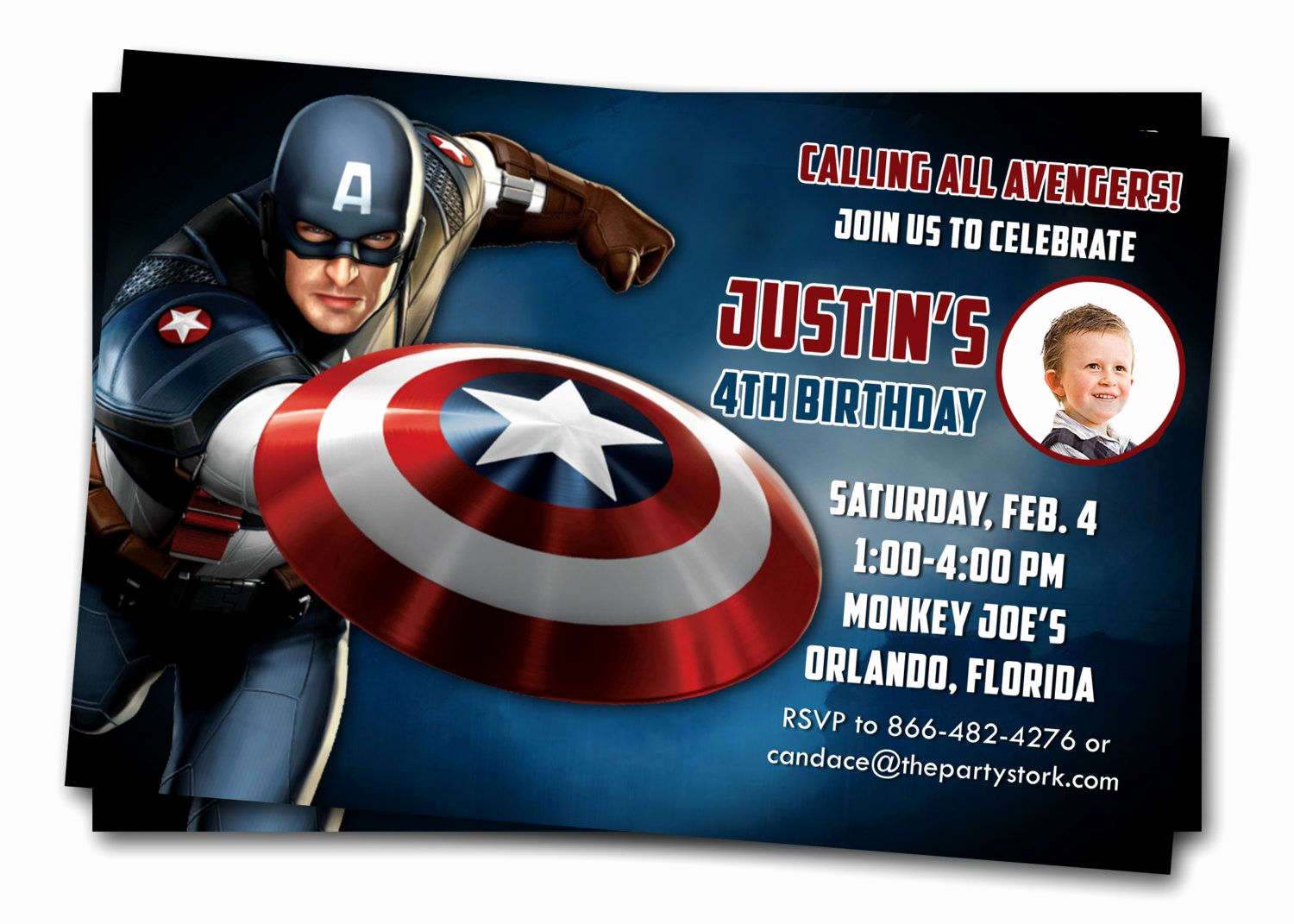 Captain America Invitation Template Fresh Captain America Invitations Printable Boys Birthday Party