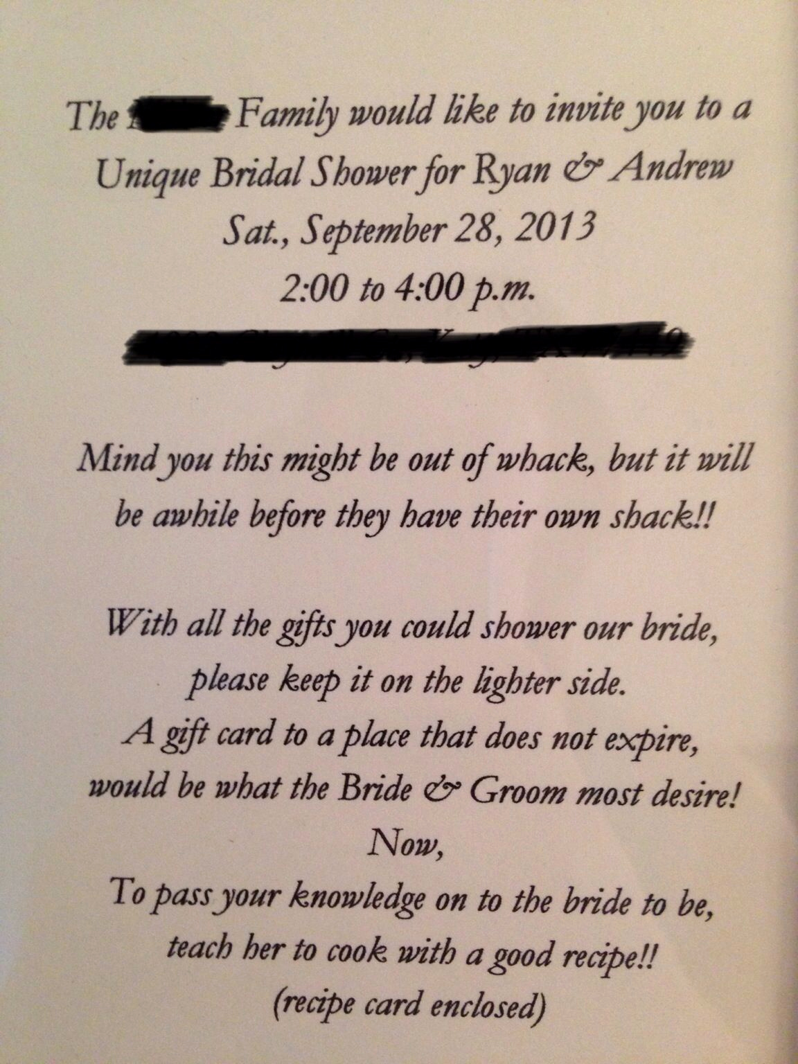 Card Shower Invitation Wording New Bridal Shower Invite for A T Card Shower Written by