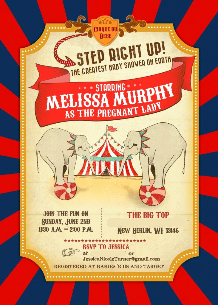 Carnival Invitation Templates Free Beautiful Best 25 Circus Baby Showers Ideas On Pinterest