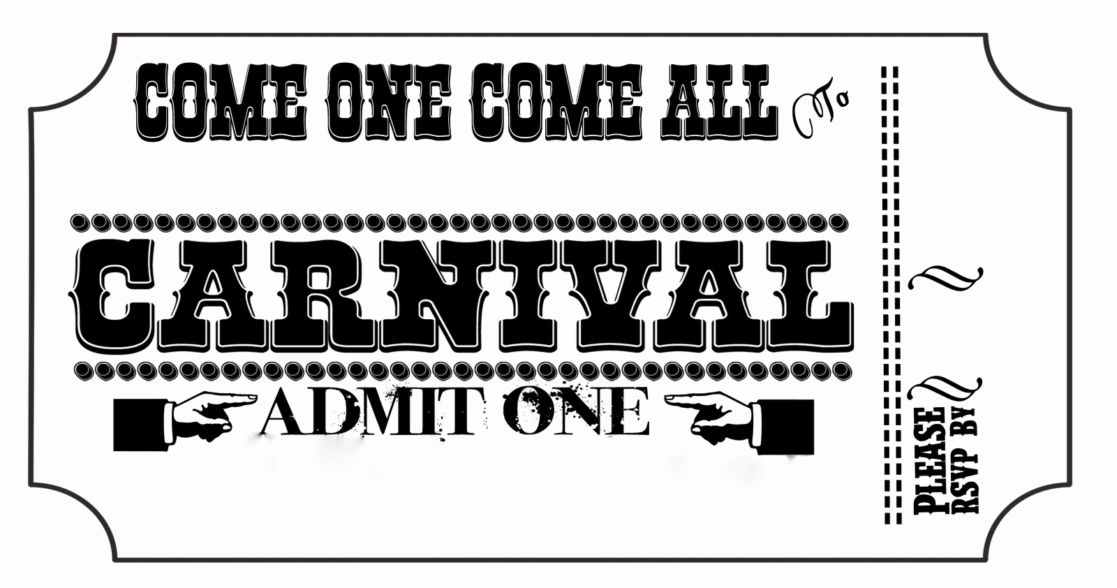 Carnival Ticket Invitation Template Free New Carnival Tickets Templates Free Printable