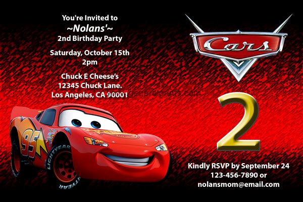 Cars Birthday Invitation Template New Cars Birthday Invitation Templates