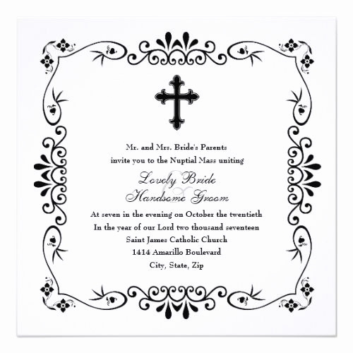Catholic Wedding Invitation Wording Lovely 177 Best Catholic Wedding Invitations Images On Pinterest