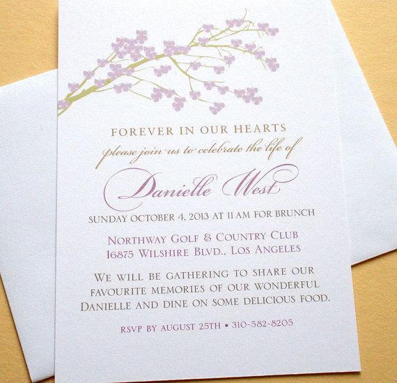 Celebration Of Life Invitation Ideas Elegant Pinterest • the World’s Catalog Of Ideas