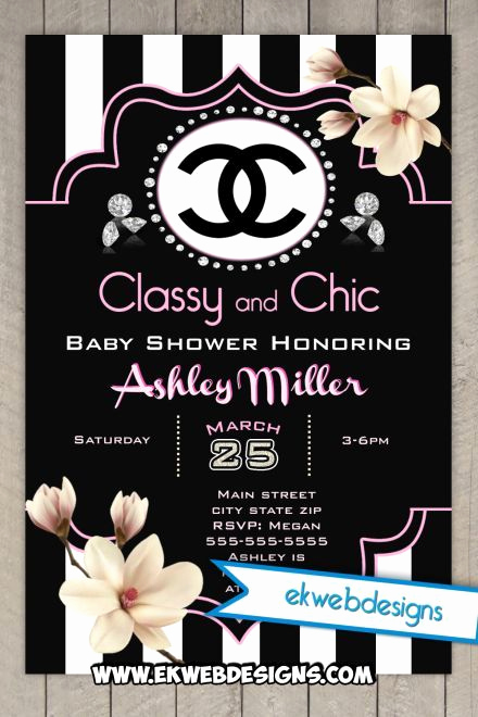 Chanel Bridal Shower Invitation Elegant Best 25 Chanel Baby Shower Ideas On Pinterest