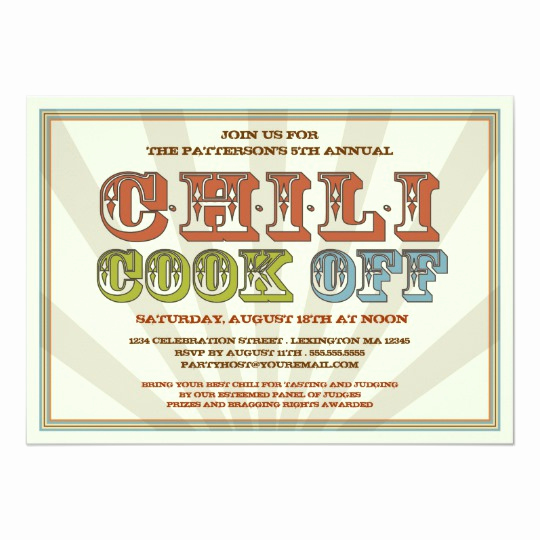 Chili Cook Off Invitation Template Best Of Good Old Fashioned Chili Cook F Party Invitation