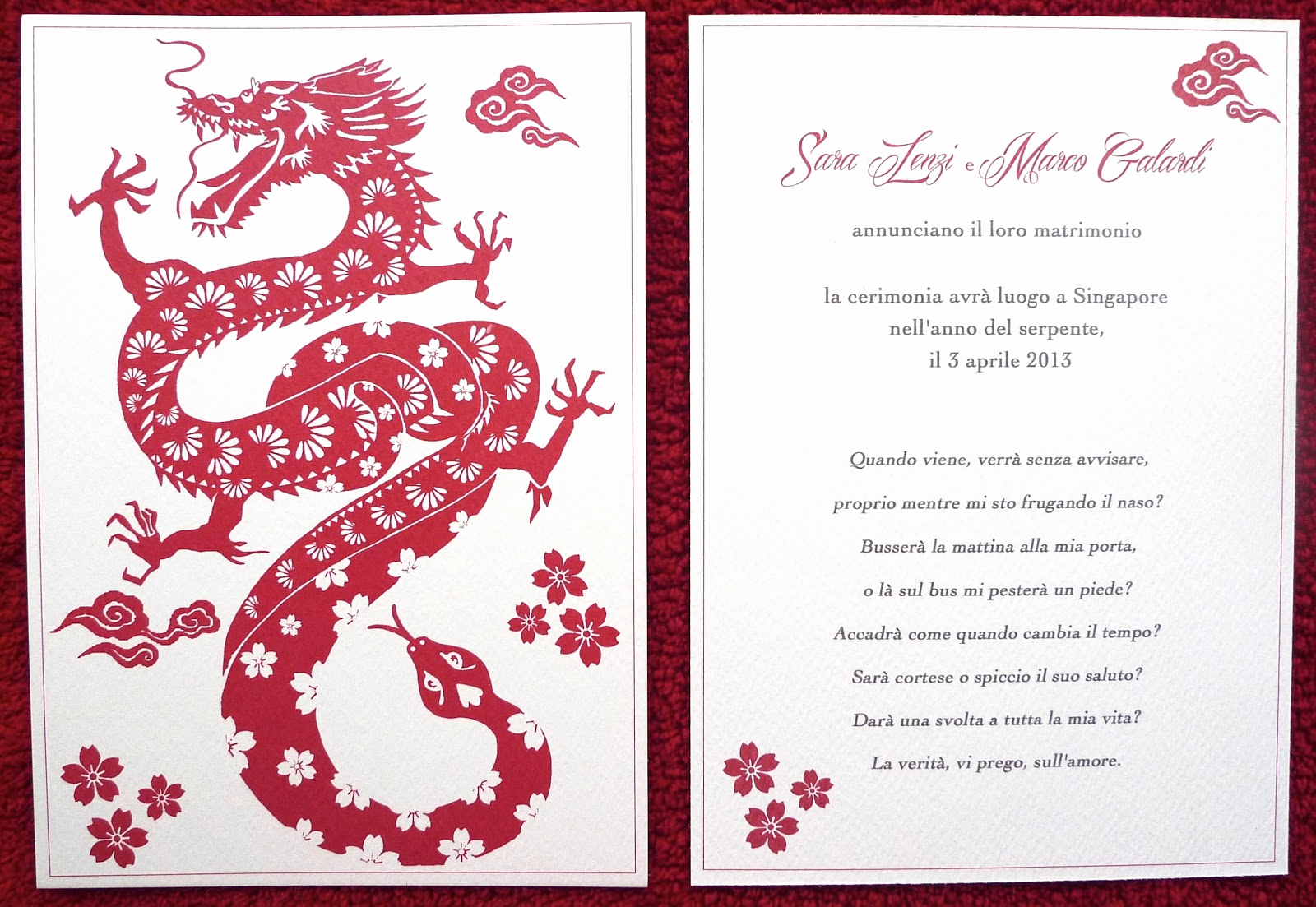 Chinese Wedding Invitation Template Awesome Kalo Make Art Bespoke Wedding Invitation Designs &quot;dragon