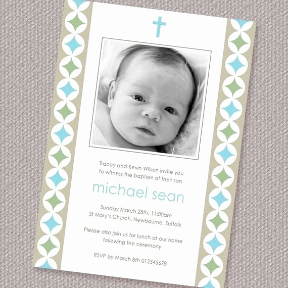 Christening Invitation for Baby Boy Inspirational Baptism or Christening Invitation – Printable