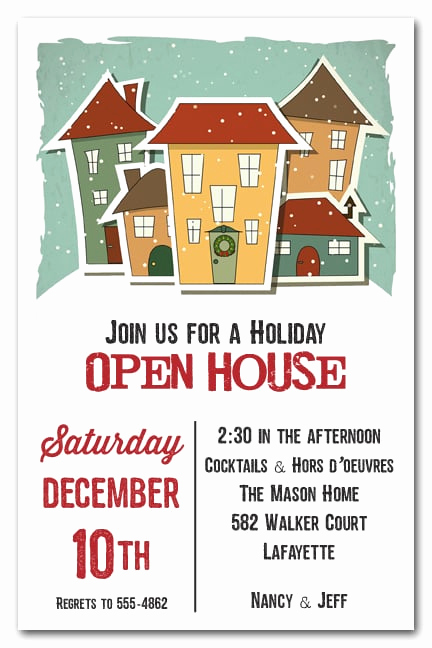 Christmas Open House Invitation Wording Best Of Home for the Holidays Invitation Christmas Invitations