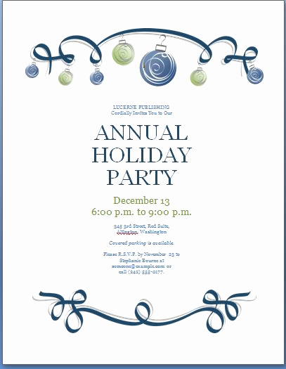 Christmas Party Invitation Template Awesome Holiday Party Invitation Template