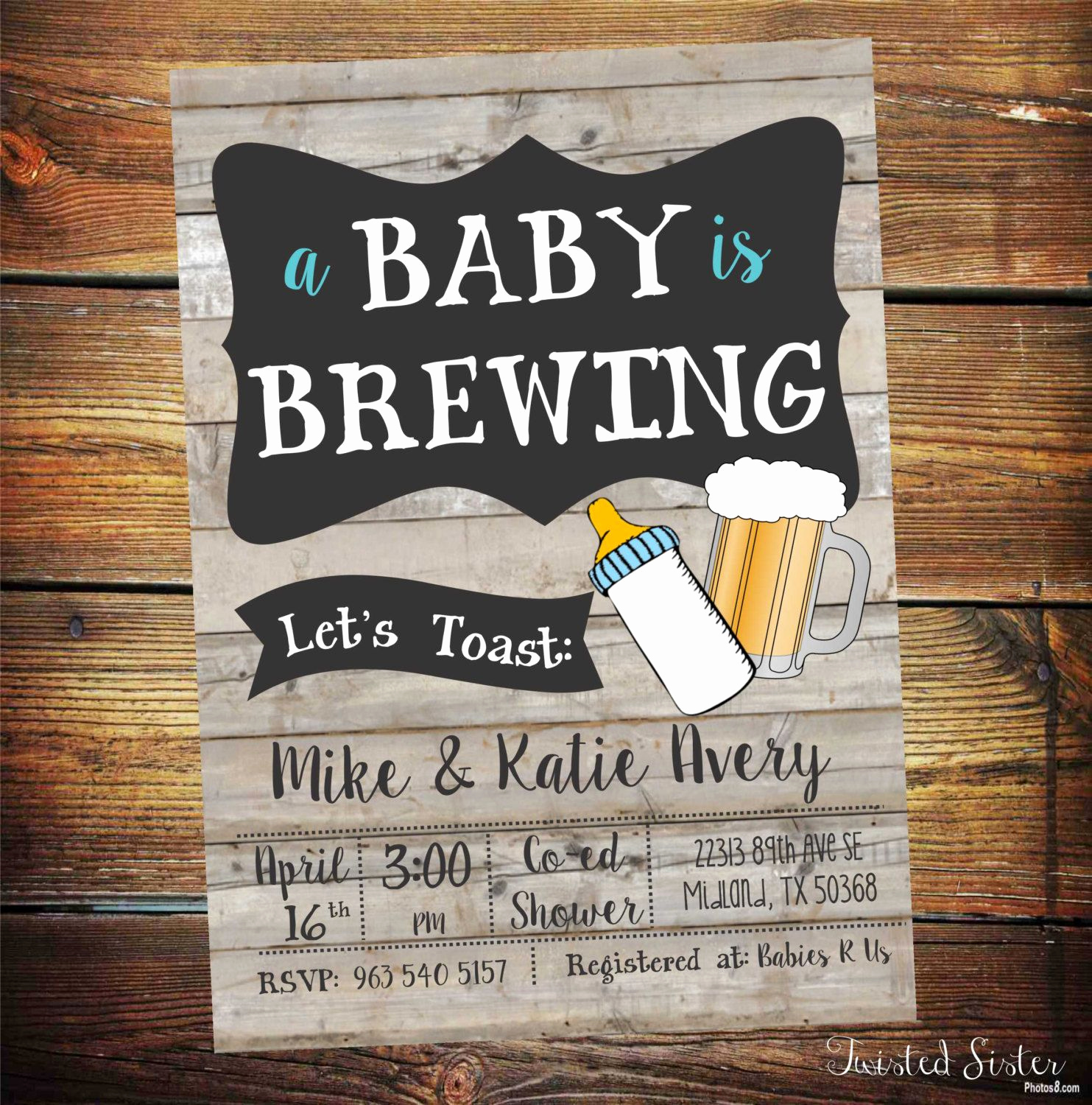 Co Ed Baby Shower Invitation Unique A Baby is Brewing Invitation Beer Baby Shower Invitation