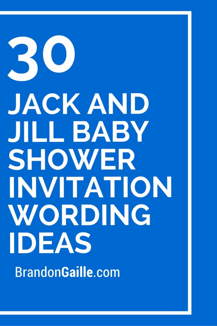 Coed Baby Shower Invitation Templates New 30 Jack and Jill Baby Shower Invitation Wording Ideas