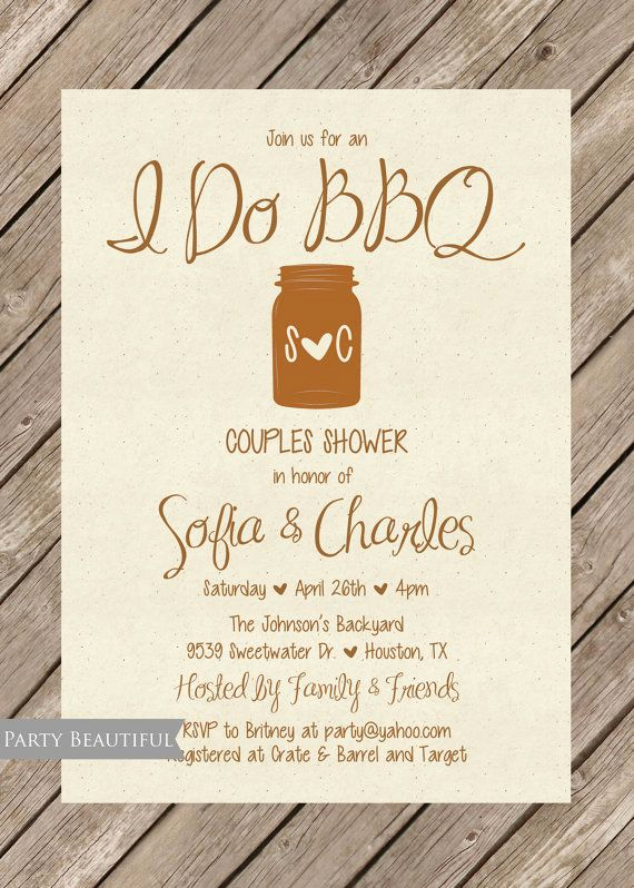 Coed Shower Invitation Wording Best Of Couples or Coed Wedding Shower Invitation Rustic I Do Bbq