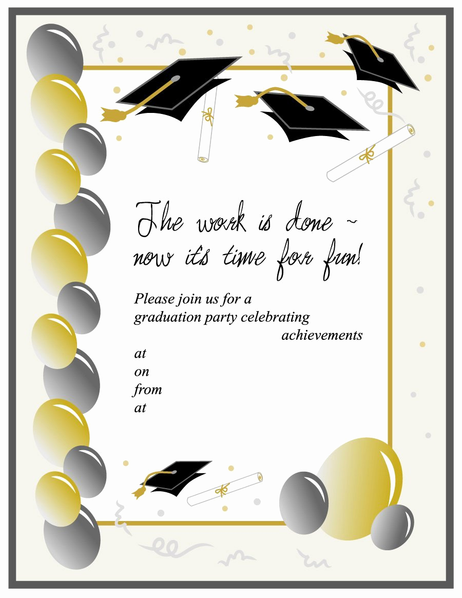 College Graduation Invitation Cards Fresh 40 Free Graduation Invitation Templates Template Lab