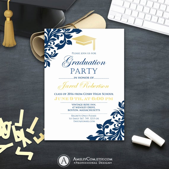 College Graduation Invitation Template Luxury Graduation Party Invitation Сollege Printable Template Boy