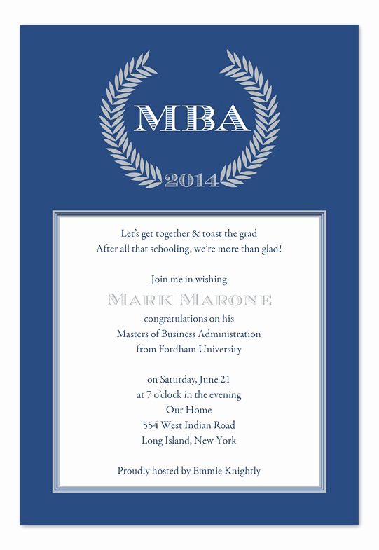 College Graduation Invitation Wording Inspirational sophisticated Graduate Invitations