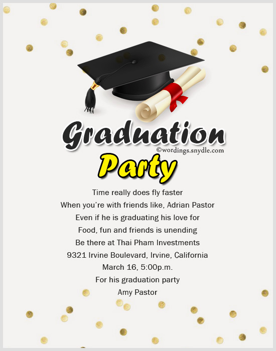 College Graduation Party Invitation Wording New Wording Archives Wordings and Messages