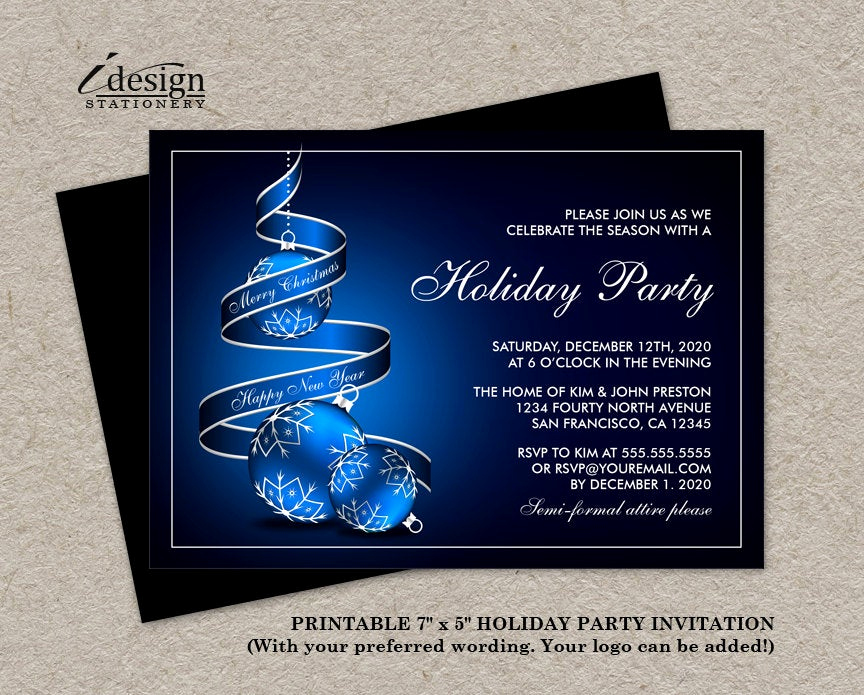 Company Holiday Party Invitation Fresh Elegant Holiday Party Invitations Printable Christmas